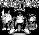 Donkey Kong Land title screen for GameBoy